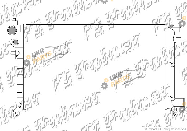 Радиатор охлаждения двигателя Polcar 230608B3
