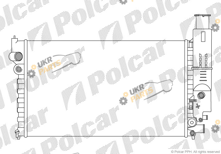 Радиатор охлаждения двигателя Polcar 574508B2
