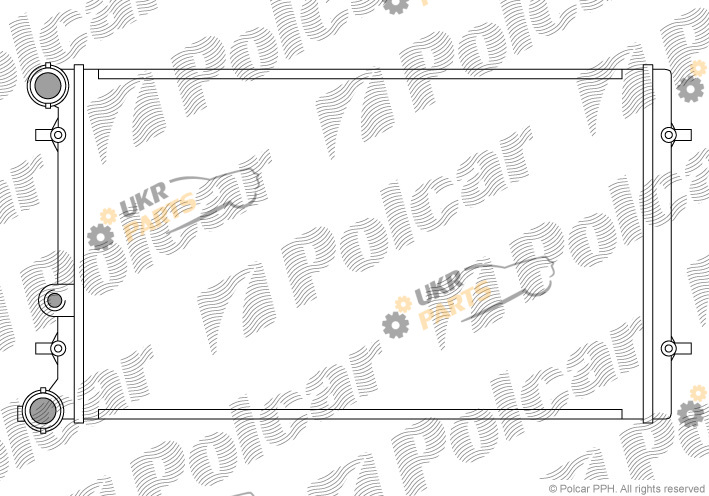 Радиатор охлаждения двигателя Polcar 954108B2