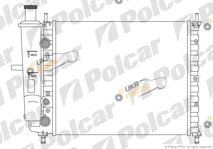 Радиатор охлаждения двигателя Polcar 301808A1