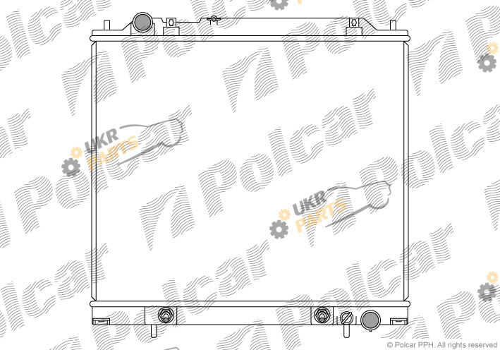 Радиатор охлаждения двигателя Polcar 525008-3