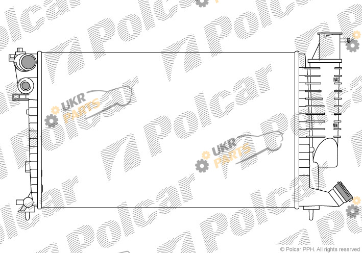 Радиатор охлаждения двигателя Polcar 232608A2
