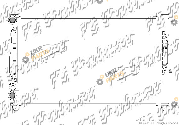 Радиатор охлаждения двигателя Polcar 692508B1