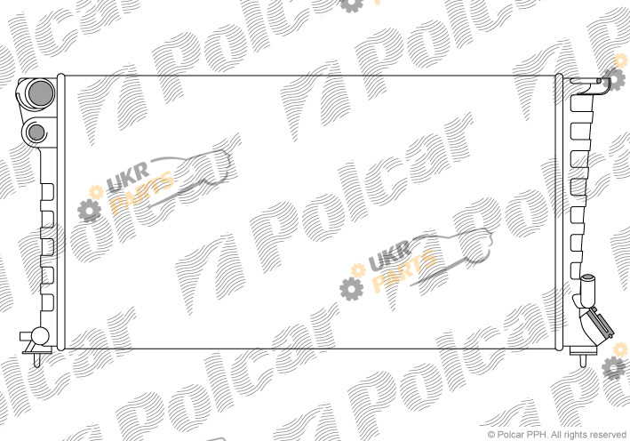 Радиатор охлаждения двигателя Polcar 232608B4