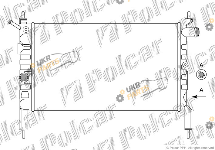 Радиатор охлаждения двигателя Polcar 550708B1