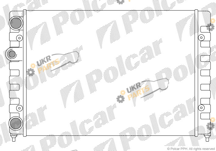 Радиатор охлаждения двигателя Polcar 953808A1