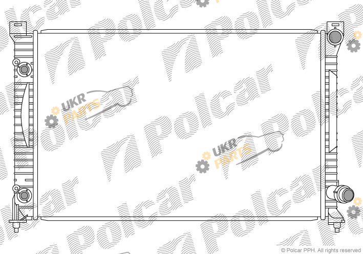 Радиатор охлаждения двигателя Polcar 132708-3