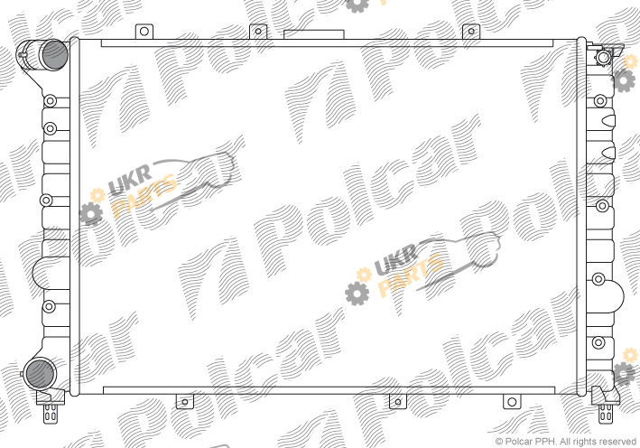 Радиатор охлаждения двигателя Polcar 140808B2