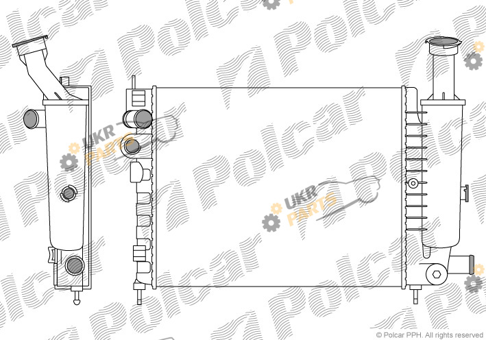 Радиатор охлаждения двигателя Polcar 230508-1