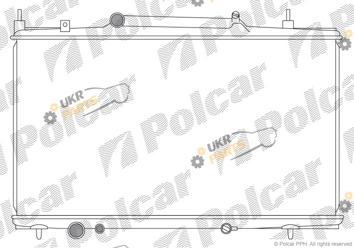 Радиатор охлаждения двигателя Polcar 233208-3