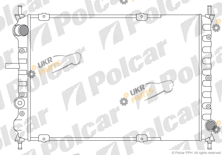 Радиатор охлаждения двигателя Polcar 301808A2
