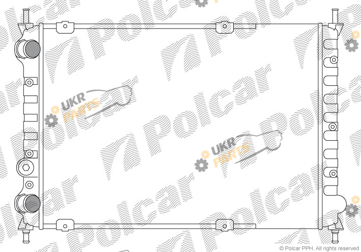 Радиатор охлаждения двигателя Polcar 301908A1