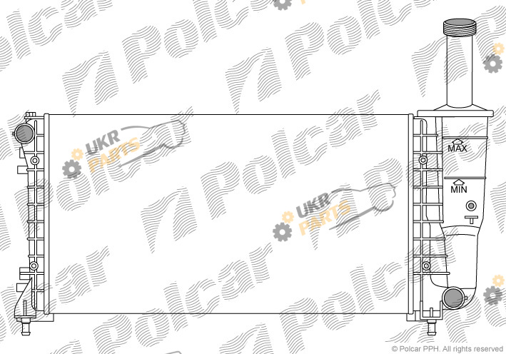 Радиатор охлаждения двигателя Polcar 302308A5
