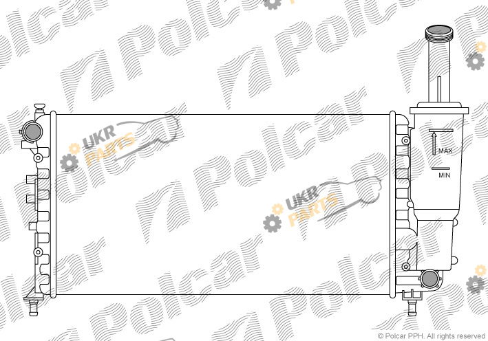 Радиатор охлаждения двигателя Polcar 302308A6