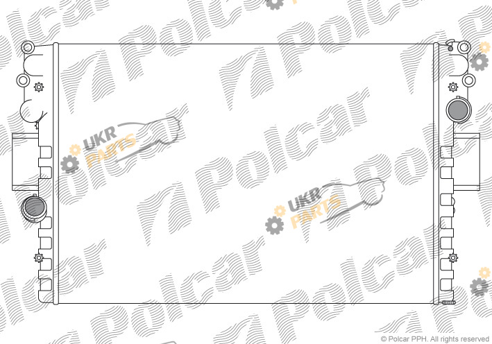 Радиатор охлаждения двигателя Polcar 305208A4