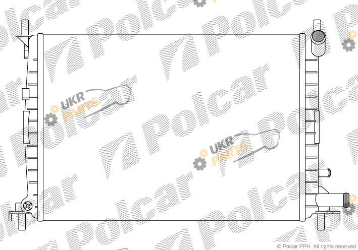 Радиатор охлаждения двигателя Polcar 321008A5