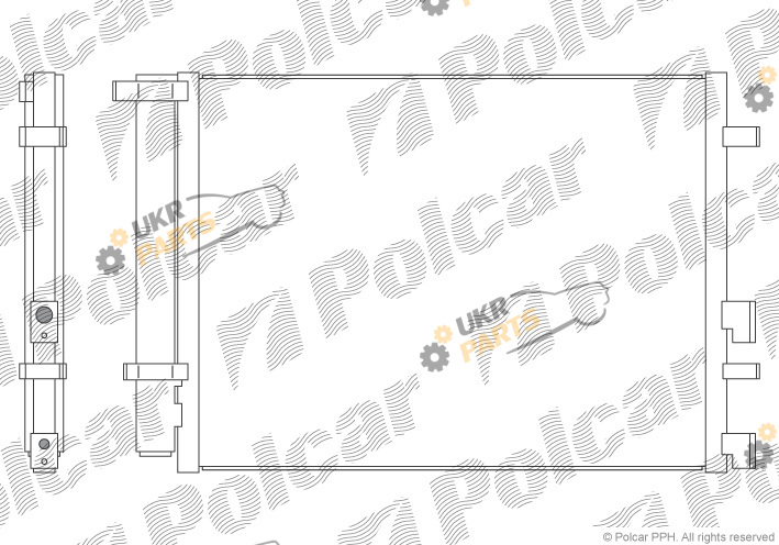 Радиатор кондиционера Polcar 4017K82K