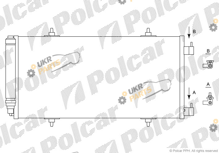 Радиатор кондиционера Polcar 5787K8C2