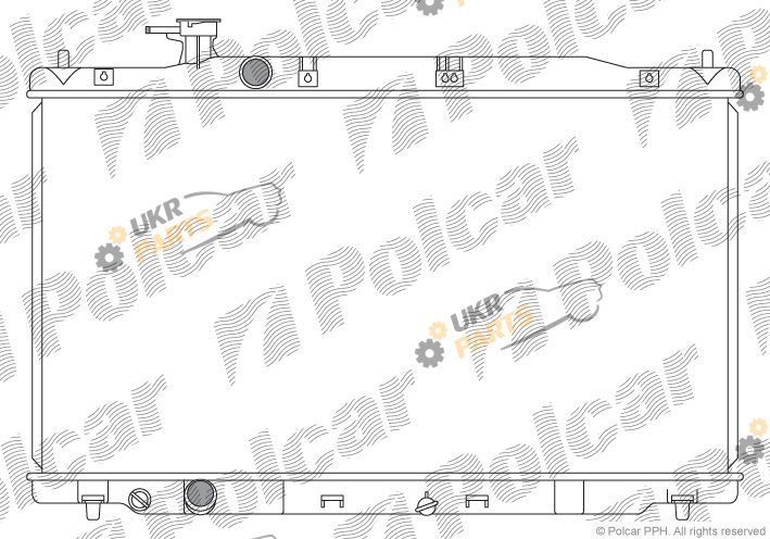 Радиатор охлаждения двигателя Polcar 387808-1