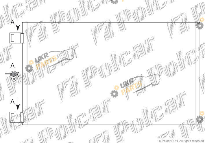 Радиатор кондиционера Polcar 6062K8C1