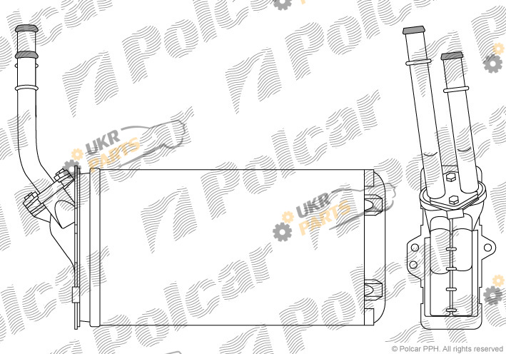 Радиатор печки Polcar 2304N8-1