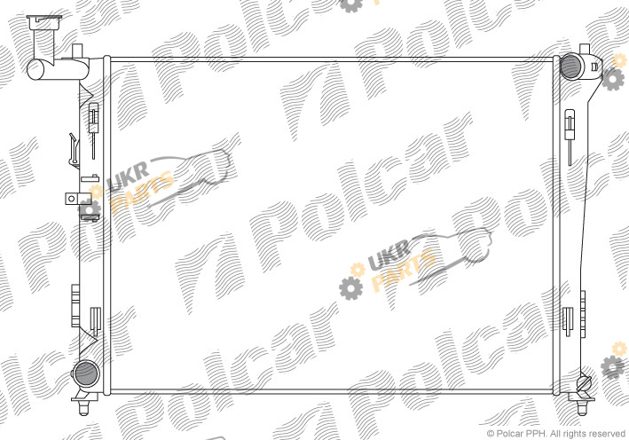 Радиатор охлаждения двигателя Polcar 4015085X