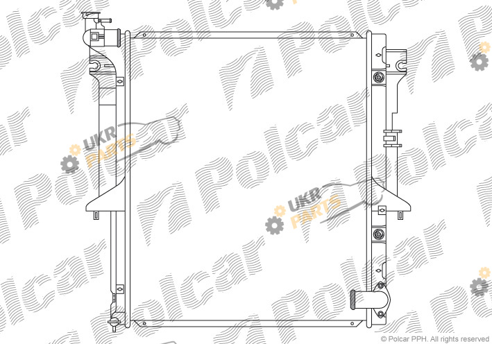 Радиатор охлаждения двигателя Polcar 527908-4