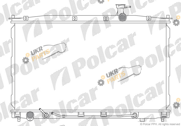 Радиатор охлаждения двигателя Polcar 405108-1
