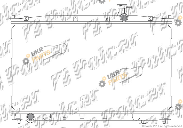 Радиатор охлаждения двигателя Polcar 405108-2