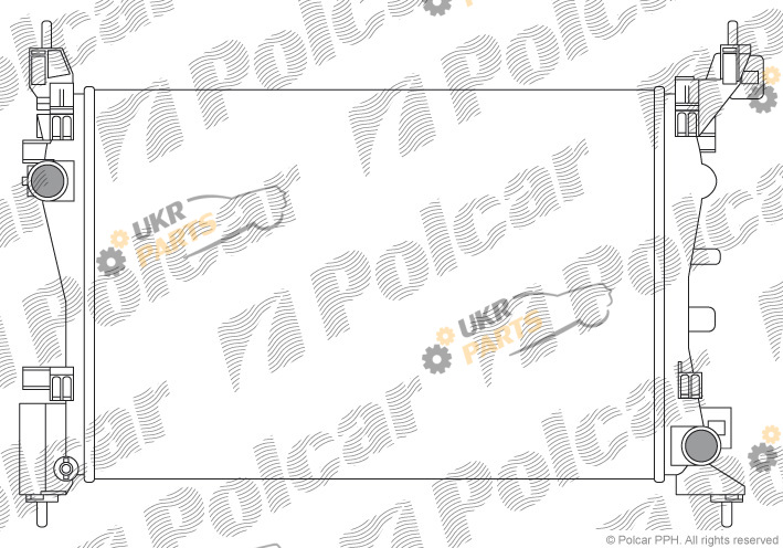 Радиатор охлаждения двигателя Polcar 576008A1