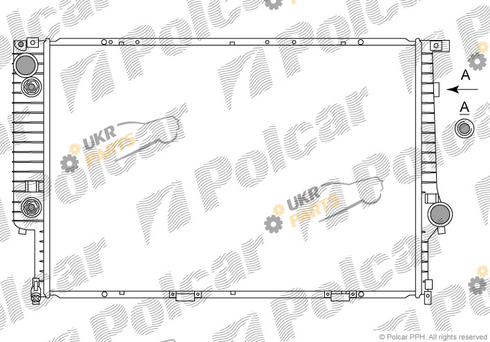 Радиатор охлаждения двигателя Polcar 201508A0