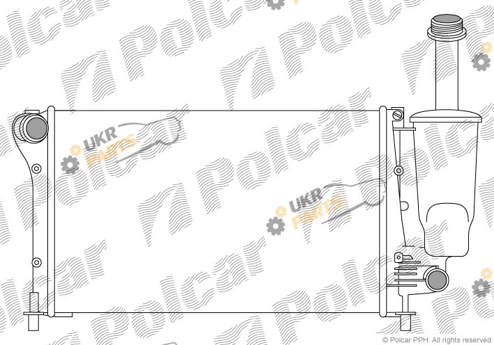 Радиатор охлаждения двигателя Polcar 300308A1