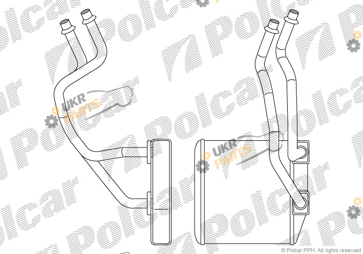 Радиатор печки Polcar 3024N8-1