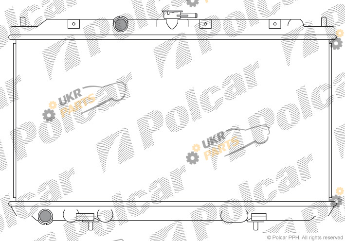 Радиатор охлаждения двигателя Polcar 273408-4