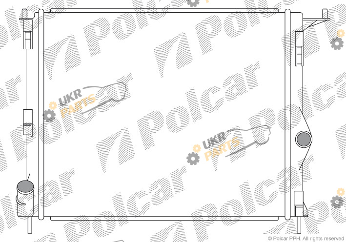 Радиатор охлаждения двигателя Polcar 280108-1