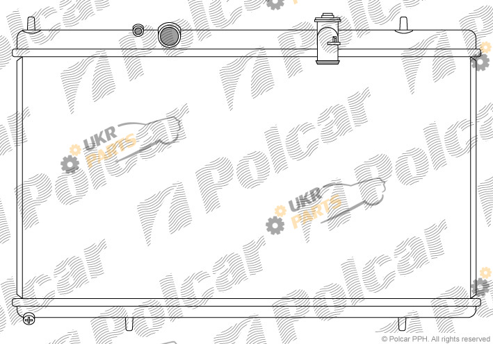 Радиатор охлаждения двигателя Polcar 574808-4