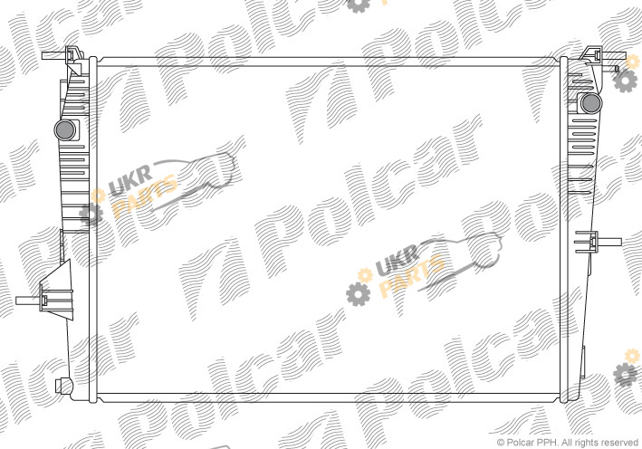 Радиатор охлаждения двигателя Polcar 603508-1