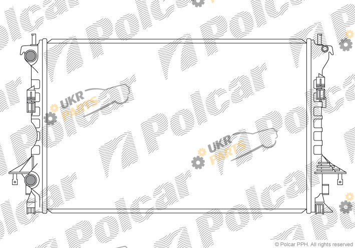 Радиатор охлаждения двигателя Polcar 603708-4