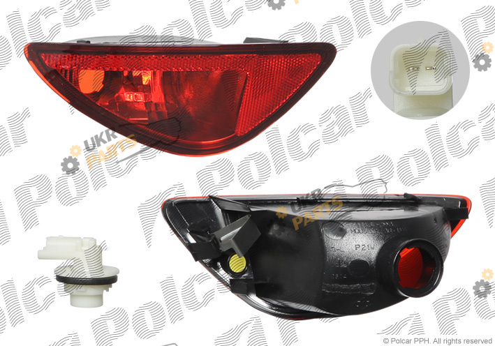 Задний противотуманный фонарь Polcar 606498-E