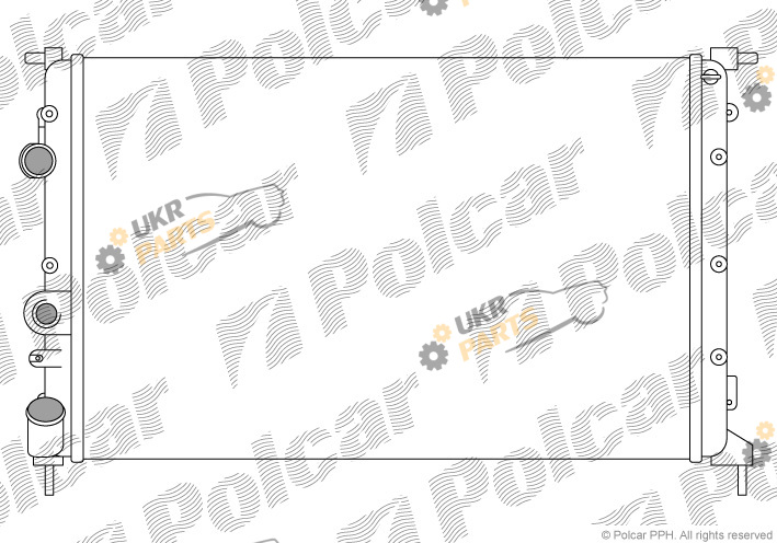 Радиатор охлаждения двигателя Polcar 600708B4