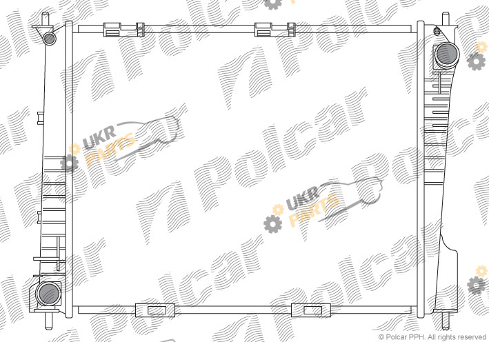 Радиатор охлаждения двигателя Polcar 605508-2