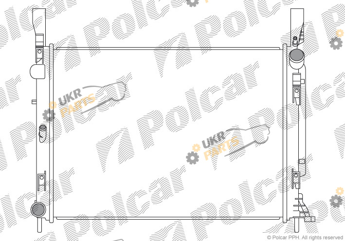 Радиатор охлаждения двигателя Polcar 606208-1
