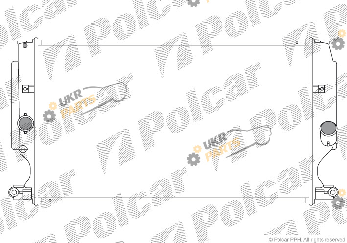 Радиатор охлаждения двигателя Polcar 811608-4