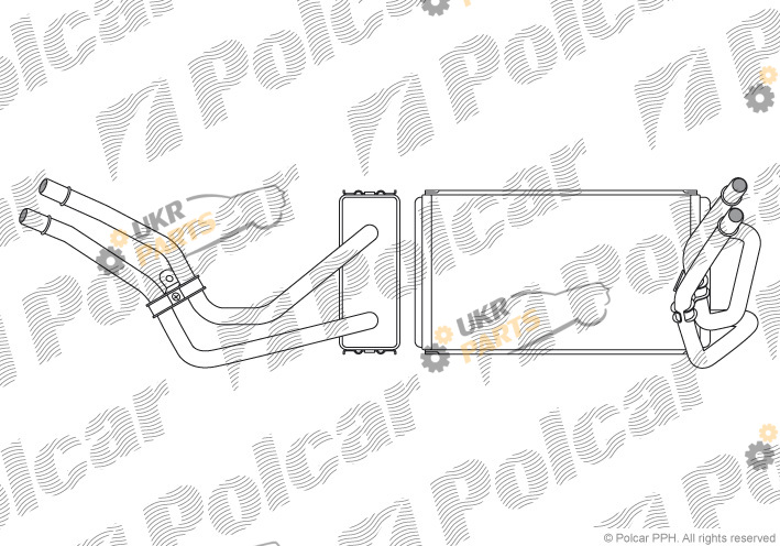Радиатор печки Polcar 3247N8-2