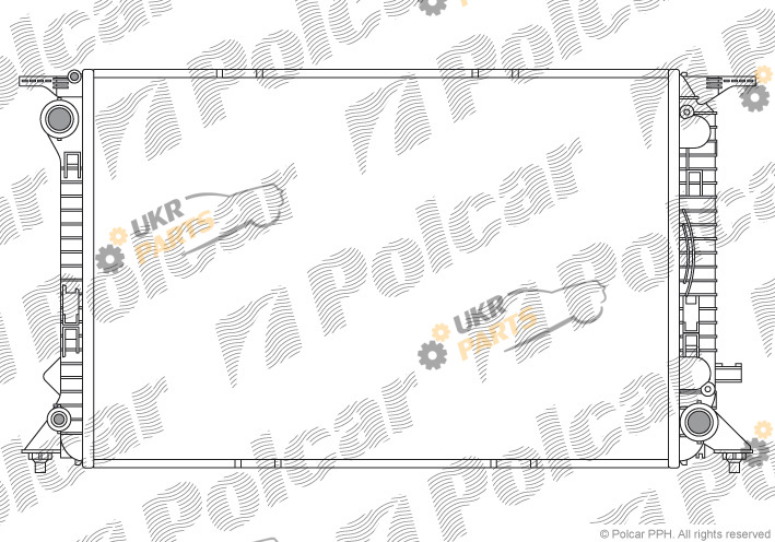 Радиатор охлаждения двигателя Polcar 133708-1