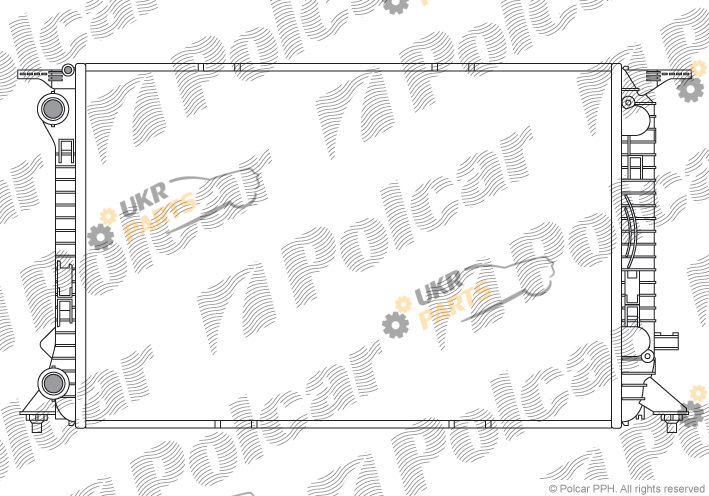 Радиатор охлаждения двигателя Polcar 133708-4