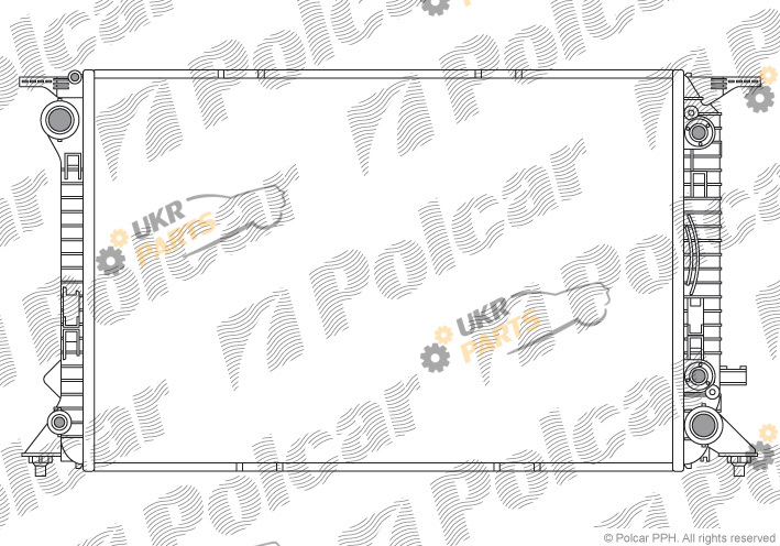 Радиатор охлаждения двигателя Polcar 136508-1