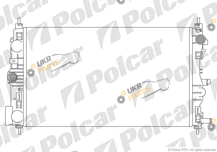 Радиатор охлаждения двигателя Polcar 250808-1