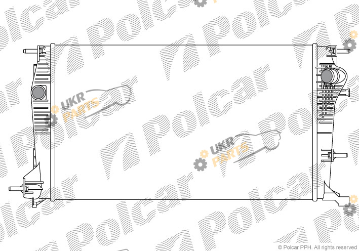 Радиатор охлаждения двигателя Polcar 6014083X