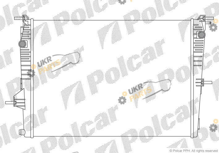 Радиатор охлаждения двигателя Polcar 6035081X